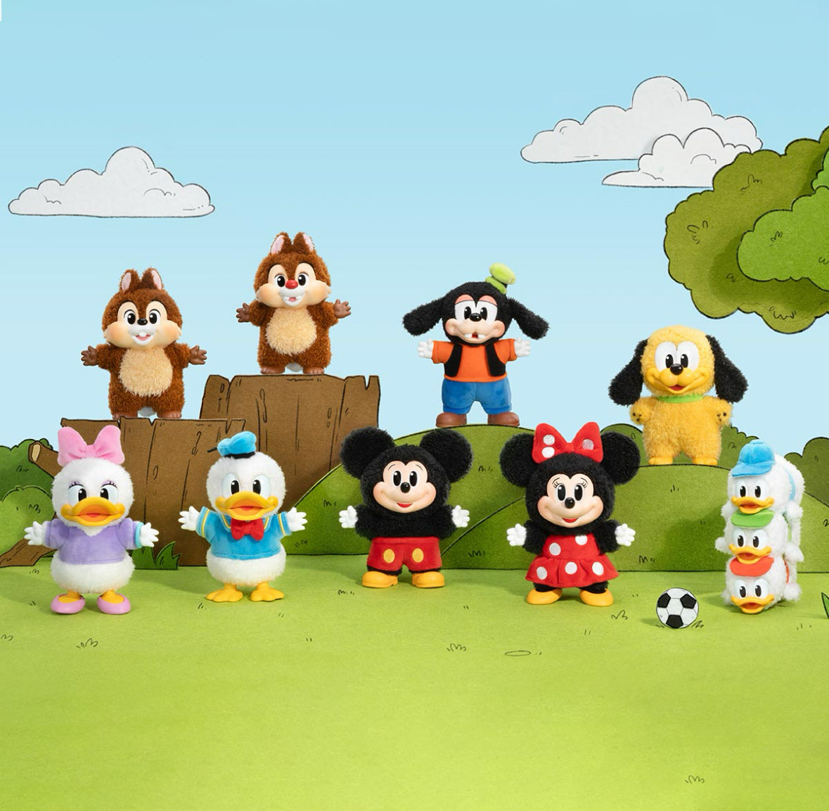 MICKEY FAMILY - CUTE TOGETHER Collectible Plush Doll – Art Toy Blind Box (Single Box)