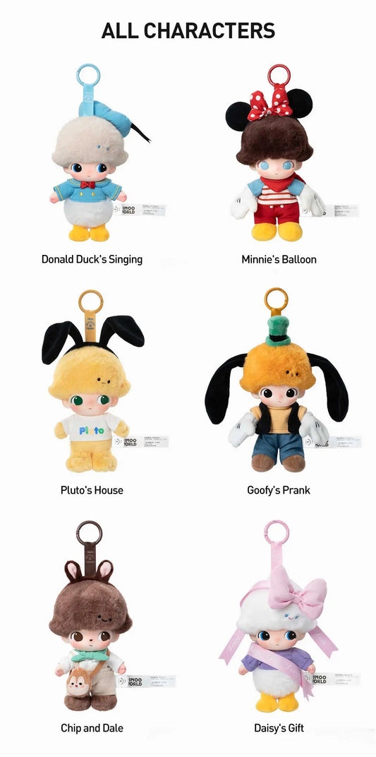 Dimoo World x Disney Collectible Plush Doll – Art Toy Blind Box (Single Box)